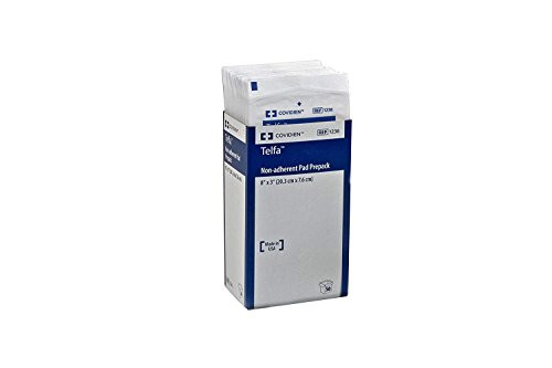 Covidien 1238 Telfa Non-Adherent Pads Prepack  8 inch  x 3 inch   Pack of 50  2 Pack  2 Pack