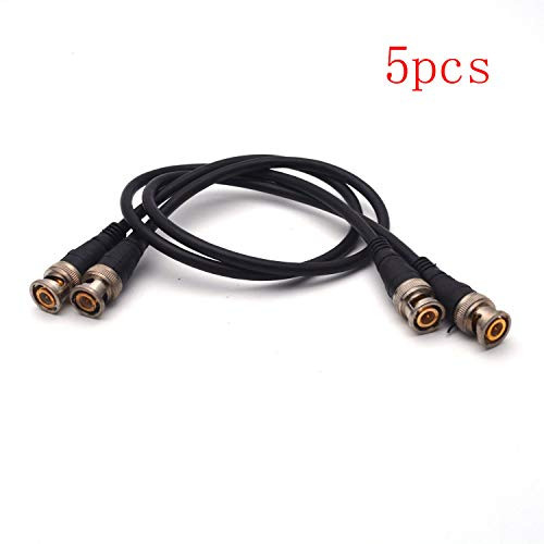 Antrader RG59 1.5 Feet BNC to BNC Coaxial Cable Male Male Connector for CCTV Camera Pack of 5