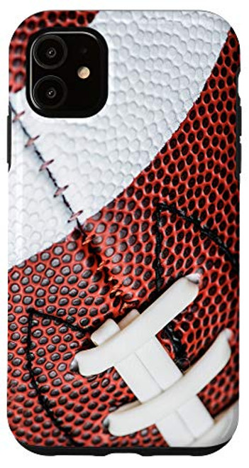 iPhone 11 Football Pattern Real Football Design Sports Fan Gift Phone Case iPhone 11 Football Pattern Real Football Design Sports Fan Gift Phone Case