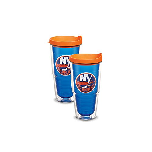 Tervis 1087452 NHL New York Islanders Primary Logo Tumbler with Emblem and Orange Lid 2 Pack 24oz, Blue Tervis 1087452 NHL New York Islanders Primary Logo Tumbler with Emblem and Orange Lid 2 Pack 24oz, Blue