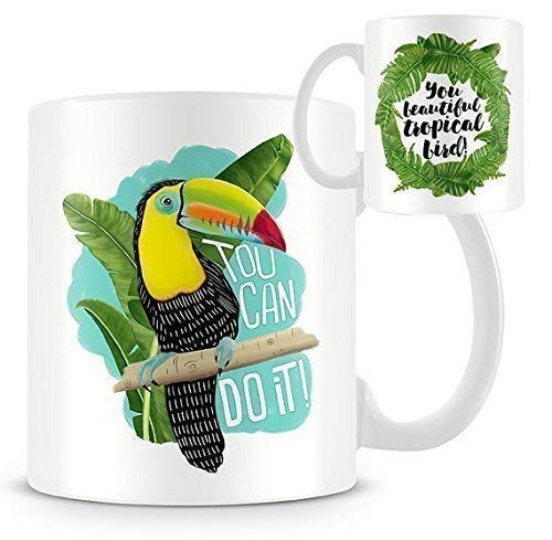 PeachyApricot Toucan Tropical 11oz Ceramic Coffee Mug