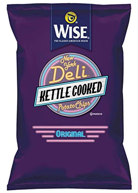 Wise Snacks NY Deli Kettle Potato Chips  Original  1.25 Ounce  36 Count   Gluten Free