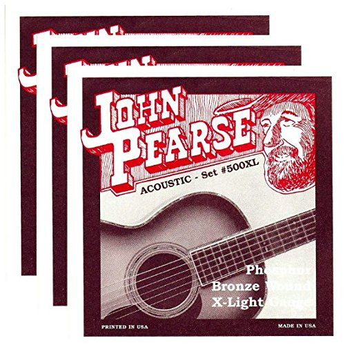 John Pearse Acoustic Strings Phosphor Bronze Extra Light 10-47 3 Pack John Pearse Acoustic Strings Phosphor Bronze Extra Light 10-47 3 Pack