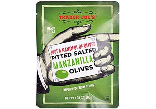 Trader Joe s Just a Handful of Pitted Salted Manzanilla Olives  4-pack   1.05 oz each