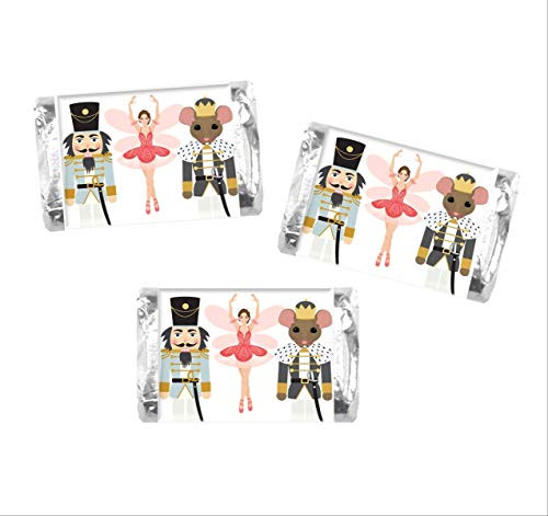 Nutcracker Personalized Mini Candy Bar Wrappers  Mini Candy Bar Labels for Kids Party Favors  Pack of 105 Peel and Stick Mini Candy Wrapper Stickers
