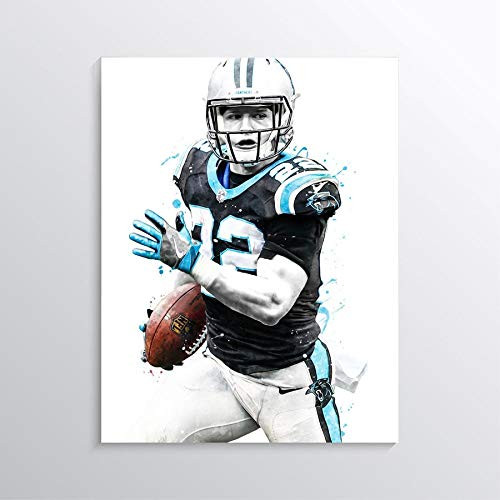 Christian McCaffrey Print  Christian McCaffrey Poster  Carolina Panthers Poster  American Football Print  American Football Poster  NFL Wall Decor