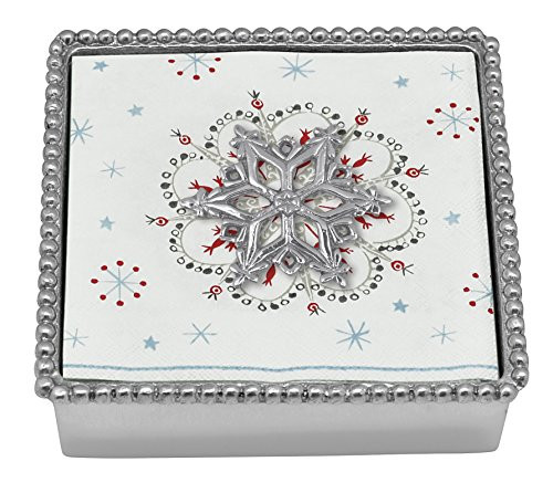 Mariposa Open Snowflake Beaded Napkin Box