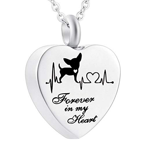 Electrocardiogram Pet Cremation Jewelry Urn Necklace for Ashes Memorial Pendant Ashes Holder Keepsakes Jewelry for Ashes for Dog Dog ?2? Electrocardiogram Pet Cremation Jewelry Urn Necklace for Ashes Memorial Pendant Ashes Holder Keepsakes Jewelry for Ashes for Dog Dog ?2?