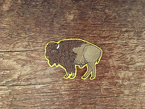 Bison Patch  Buffalo Patch  Explore Patch  Single Embroidered Patch with Iron-on Back