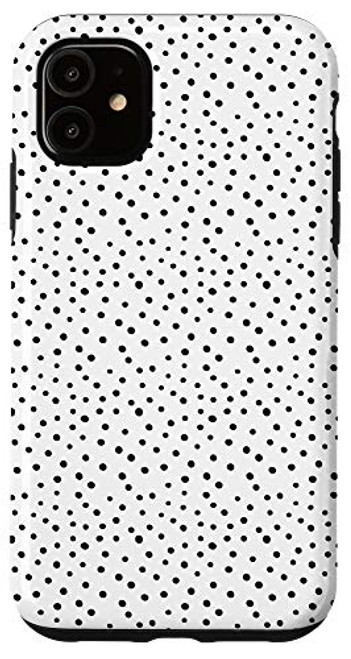 iPhone 11 Aesthetic Abstract Black And White Dalmatian Polka Dot Case