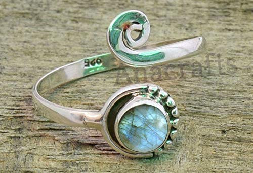 Labradorite Toe Ring - 925 Sterling Silver Feet Body Jewellery Adjustable Toe Ring For Girls Women Gift Jewellery Labradorite Toe Ring - 925 Sterling Silver Feet Body Jewellery Adjustable Toe Ring For Girls Women Gift Jewellery