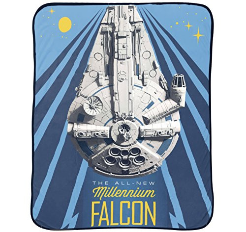 Star Wars Han Solo Vehicle Stripe 46" x 60" Millennium Falcon Plush Throw Star Wars Han Solo Vehicle Stripe 46" x 60" Millennium Falcon Plush Throw