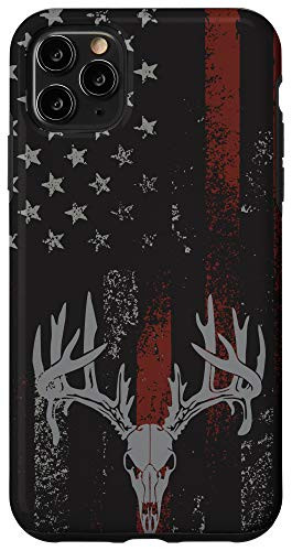 iPhone 11 Pro Max American Flag Whitetail Deer Buck Hunting USA FLAG Hunter Case