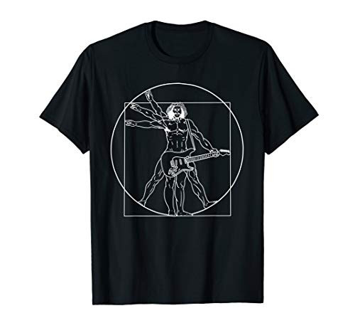Vitruvian Man Guitar Music Da Vinci Guitarist Gift T-Shirt