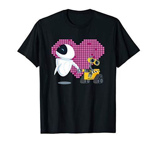 Disney Pixar Wall-E and Eve Geometric Heart T-Shirt