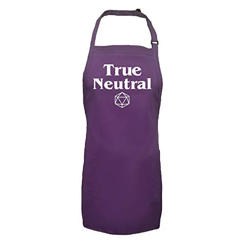 True Neutral Apron with 2 patch pockets in Purple - One Size