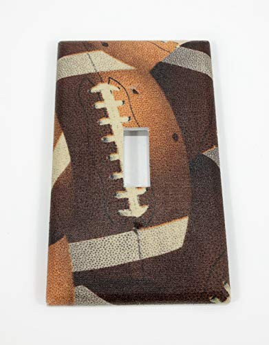 Football Fabric Covered Single Light Switch Cover Plate Kid s Bedroom Nursery Decor Baby Shower Gift Home Decor Lighting