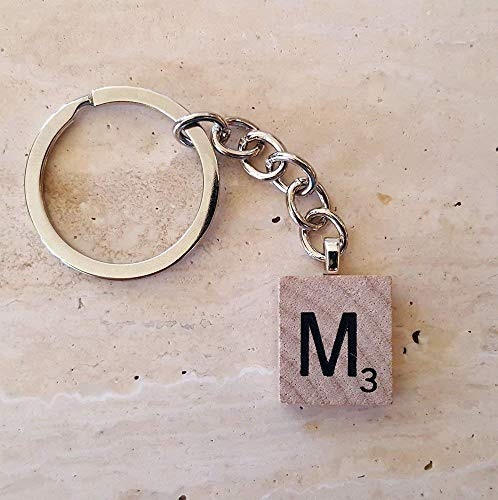Scrabble Tile Letter Keychain  Backpack Charm  Keyring