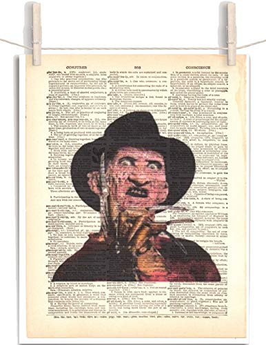 Nightmare on Elm St Freddy Krueger 8.5 x 11 Vintage Dictionary Page Unframed Art Print