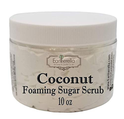 COCONUT Exfoliating Foaming Sugar Body Scrub  10 oz jar