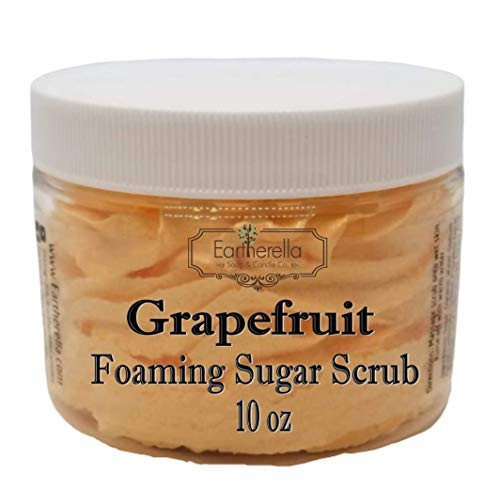 GRAPEFRUIT Exfoliating Foaming Sugar Body Scrub  10 oz jar