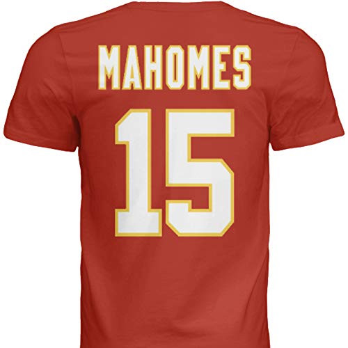 NWT New Mahomes  15 Kansas City Red Custom Screen Printed Football T-Shirt Jersey No Brands Logos Men s  Medium