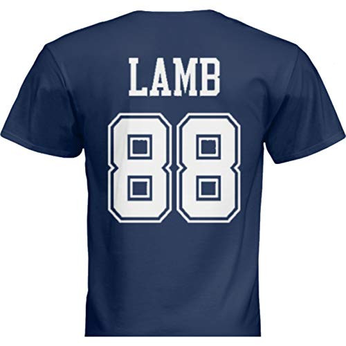 Hall of Fame Sports Memorabilia NWT New Lamb  88 Dallas Blue Custom Screen Printed Football T-Shirt Jersey No Brands Logos Men s  Large