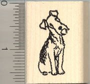 Welsh Terrier Dog Rubber Stamp - Wood Mounted