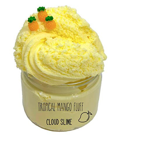 8oz Mango Fluff Cloud Slime  FREE SHIPPING    *SCENTED*