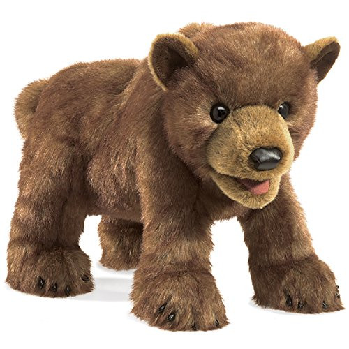 Folkmanis Bear Cub Hand Puppet Plush, Brown