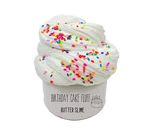 8oz Birthday Cake Fluff Butter Slime  FREE SHIPPING    *Scented*