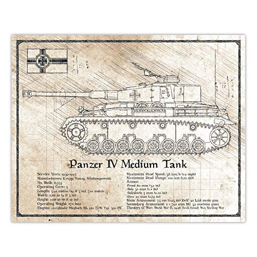Panzer IV  Panzerkampfwagen  MediumTank - Da Vinci Illustration - 8x10