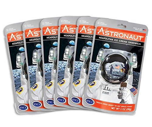Astronaut Foods Freeze-Dried Ice Cream Sandwich NASA Space Dessert Neapolitan 6 Count Astronaut Foods Freeze-Dried Ice Cream Sandwich NASA Space Dessert Neapolitan 6 Count