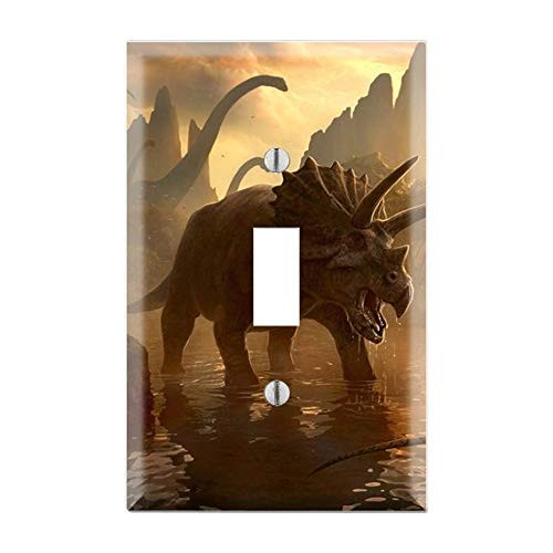 Triceratops Switch Cover  Dinosaur Switch Plate  Dino Wall Plate  Dinosaur Plate Cover  Dinosaurs Nursery Light Switch  Jurassic Park Decor  Dino fan TF36