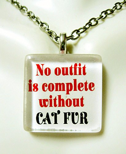 No Outfit is Complete Without Cat Fur glass pendant and chain - CGP01-052