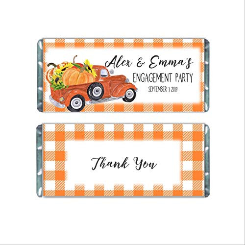 Pumpkin Truck Personalized Hershey Candy Bar Wrappers for Chocolate Party Favors Bridal Shower Favors Baby Shower Labels Pack of 20 Fall Birthday Party Pumpkin Truck Personalized Hershey Candy Bar Wrappers for Chocolate Party Favors Bridal Shower Favors Baby Shower Labels Pack of 20 Fall Birthday Party