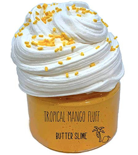 8oz Tropical Mango Fluff Butter Slime  FREE SHIPPING