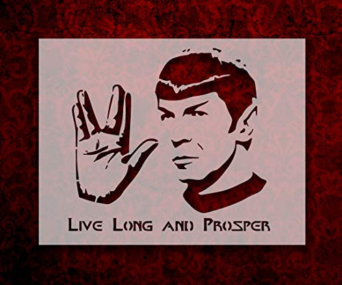 Spock Live Long Prosper Star Trek 8.5 x 11 Inches Stencil  556