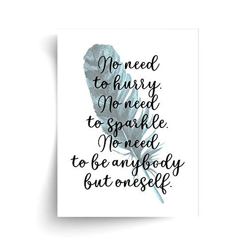 Virginia Woolf inch No Need to Hurry. No Need to Sparkle inch  Quote - Unframed Print