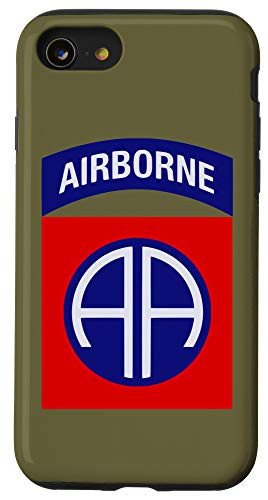 iPhone SE  2020    7   8 82nd Airborne Division Patch - Paratrooper  ABN  - OD Green Case