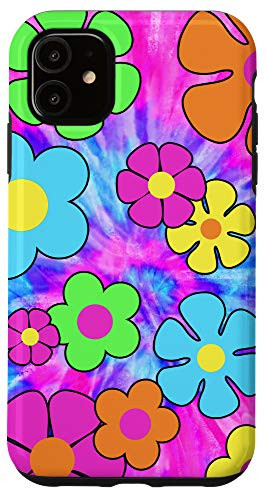 iPhone 11 Hippie Flower Power Tie Dye 60s 70s Psychedelic Groovy Case