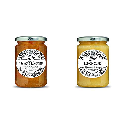 Tiptree Double One Orange  and  Tangerine Marmalade  12 Ounce Jar  and  Lemon Curd  11 Ounce Jar  312g