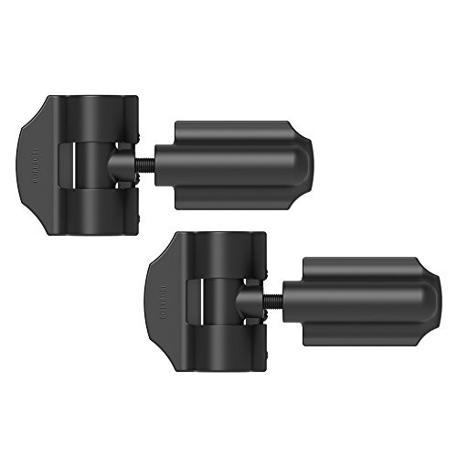 Boerboel Gate Solutions 73014300 Pair Heavy-Duty Contemporary Wrap Hinge, Black