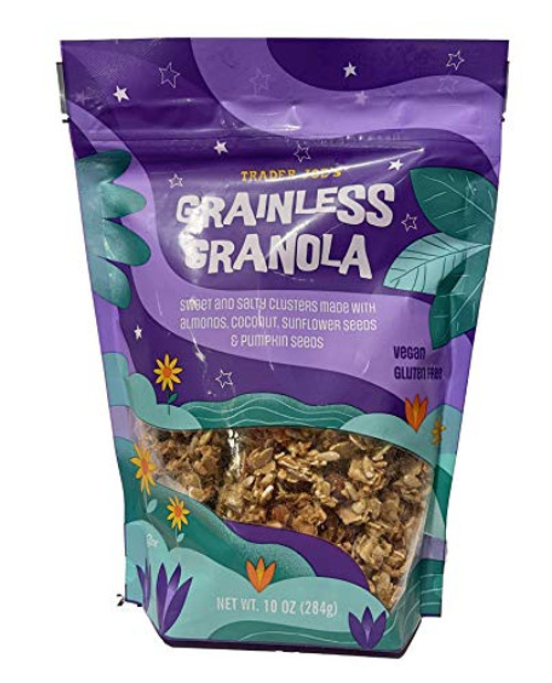 Trader Joe s Grainless Granola - Vegan  and  Gluten Free - Sweet  and  Salty Clusters Made with Almonds  Coconut  Sunflower  and  Pumpkin Seeds Trader Joe s Grainless Granola - Vegan  and  Gluten Free - Sweet  and  Salty Clusters Made with Almonds  Coconut  Sunflower  and  Pumpkin Seeds