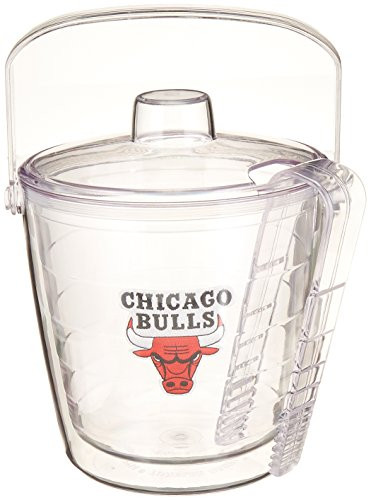 Tervis 1052254 NBA Chicago Bulls Primary Logo Ice Bucket with Emblem and Clear Lid 87oz Ice Bucket, Clear