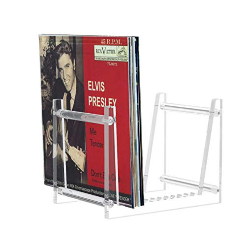 FEMELI Vinyl Record Storage Holder for 12 10 LP Album  Acrylic Record Display Stand for Double LP Single and Gatefold Albums