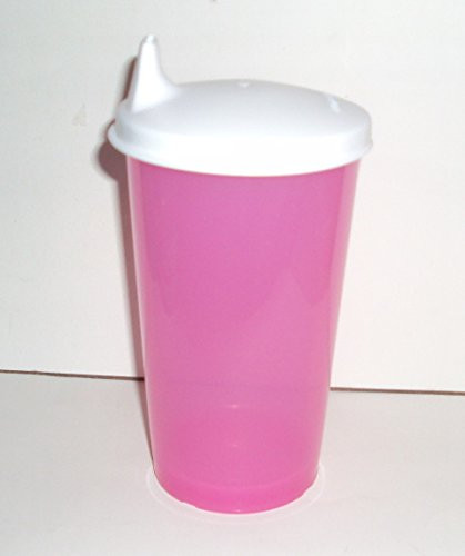 Tupperware Big Kids Tumbler with Sipper Seal 11 Oz Sheer Pink Sippy Cup