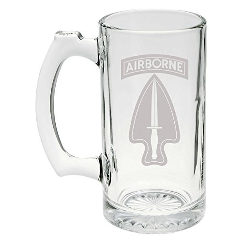 US Army - 1st Special Forces Operational Detachment-Delta  1st SFOD-D  US Army Special Operations Command SSI Patch Etched Stein Glass 25oz  Mug
