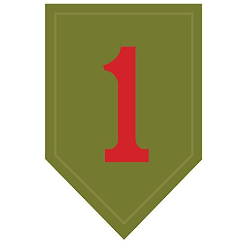 US Army - 1st Infantry Division Patch Reflective Decal - Five Inch Tall Full Color DecalOn 3M Reflective Material  Sticker