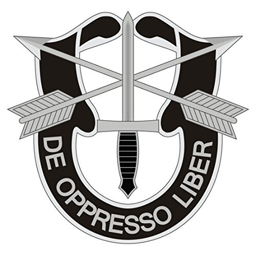 US Army - Regimental Insignia of the Special Forces SSI Patch Reflective Decal - 3.5 Inch Tall Full Color Decal On 3M Reflective Material  Sticker